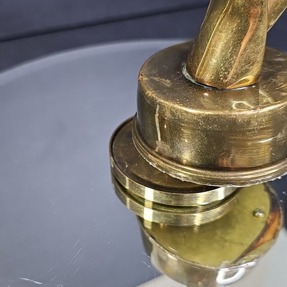 Vintage Solid Brass Seagull Wind Up Music Box Figurine on Pedestal - Picture 6 of 9